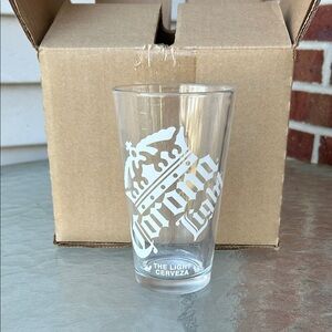 Four Corona Light Pint Glasses